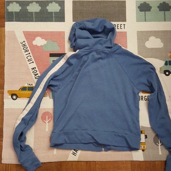 DONATED Aeropastale Blue Varsity Cropped Hoodie - Picture 3 of 3
